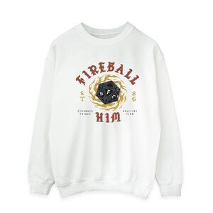Netflix Mens Stranger Things Fireball Dice 86 Sweatshirt / White